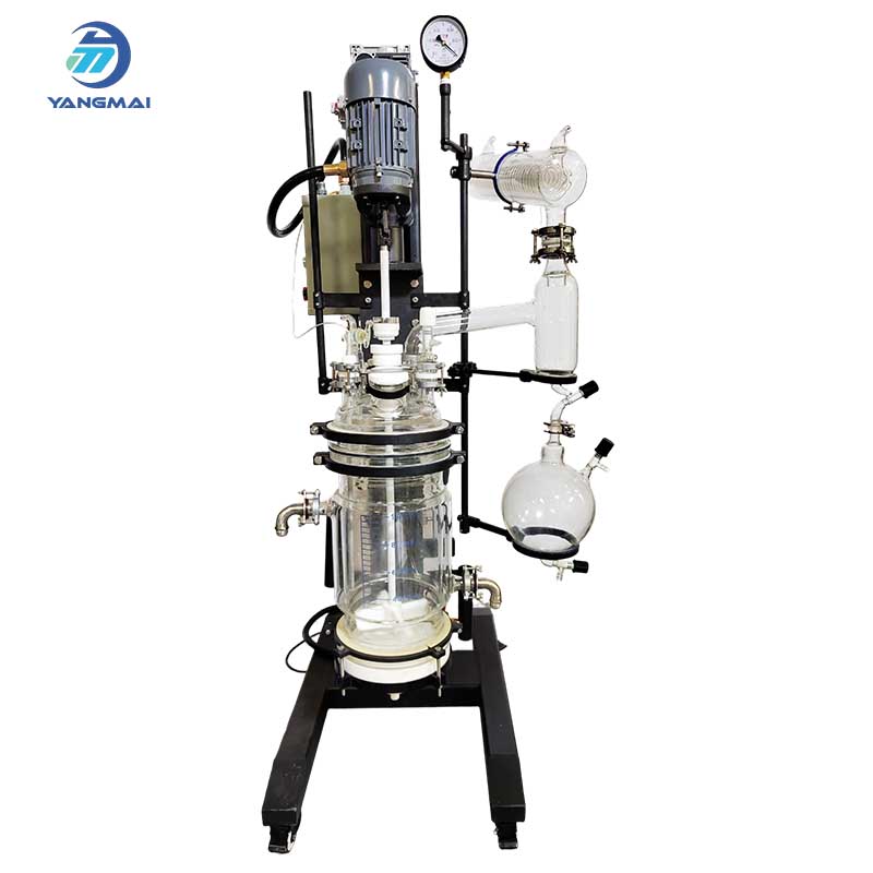 Lifting Double Layer Glass Reactor